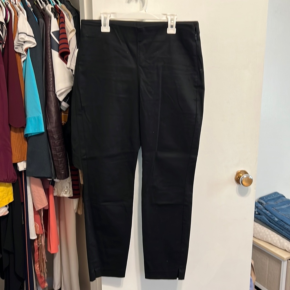 Old Navy Black Work Slacks with Side Zipper
